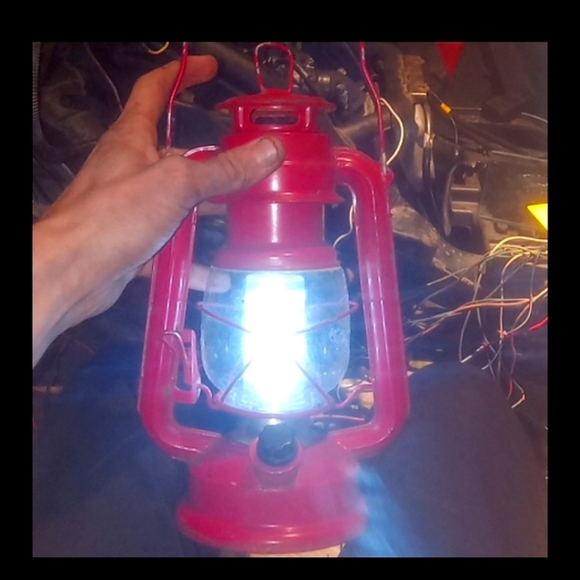 Vintage Red Battery Operated LED Lantern - Picture 1 of 5